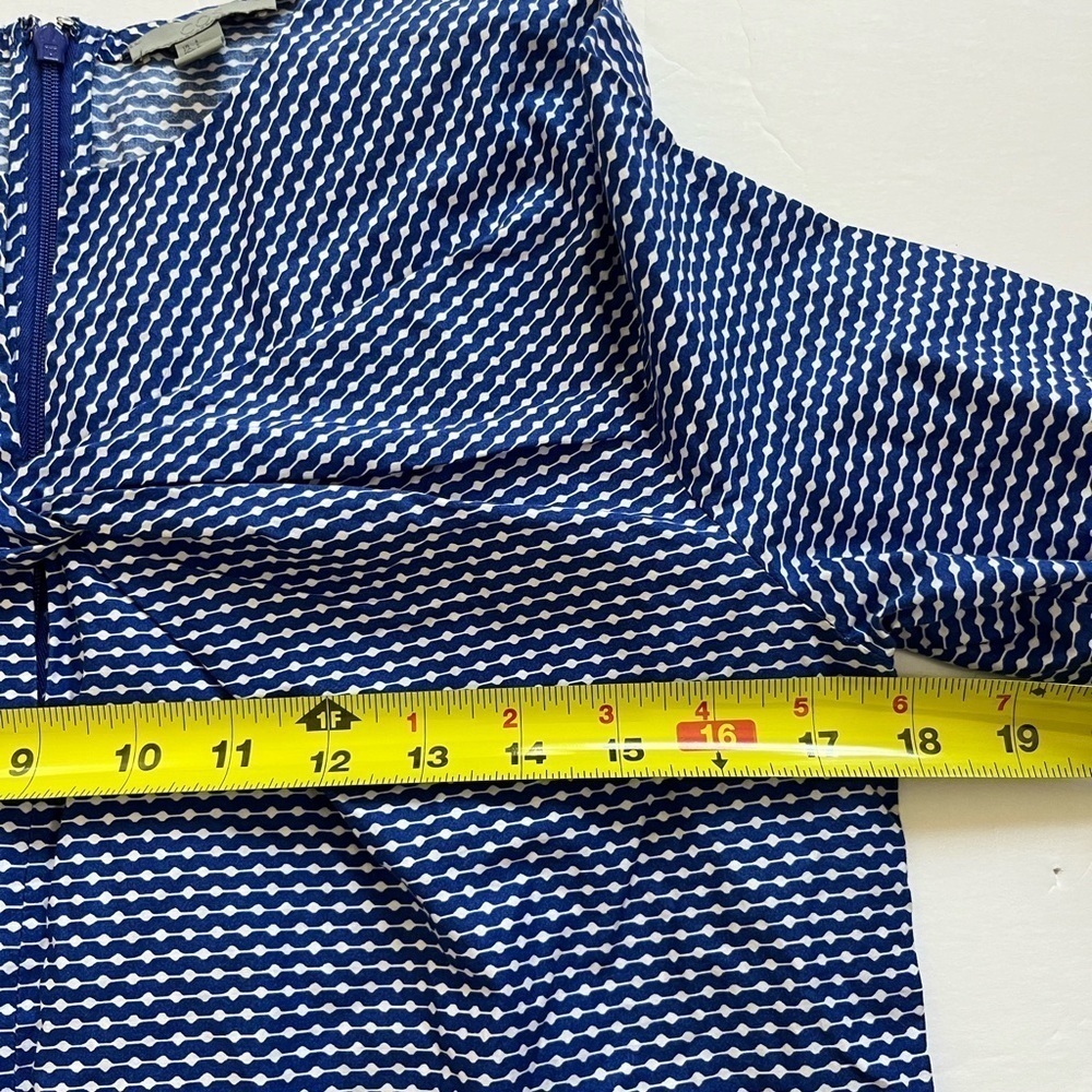 COS Twist Knot Blouse Blue Size 6 - Picture 7 of 8